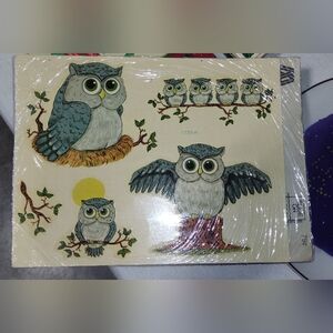 Vintage Meyercord, 1970's Owls, Water Decals, Slide On
